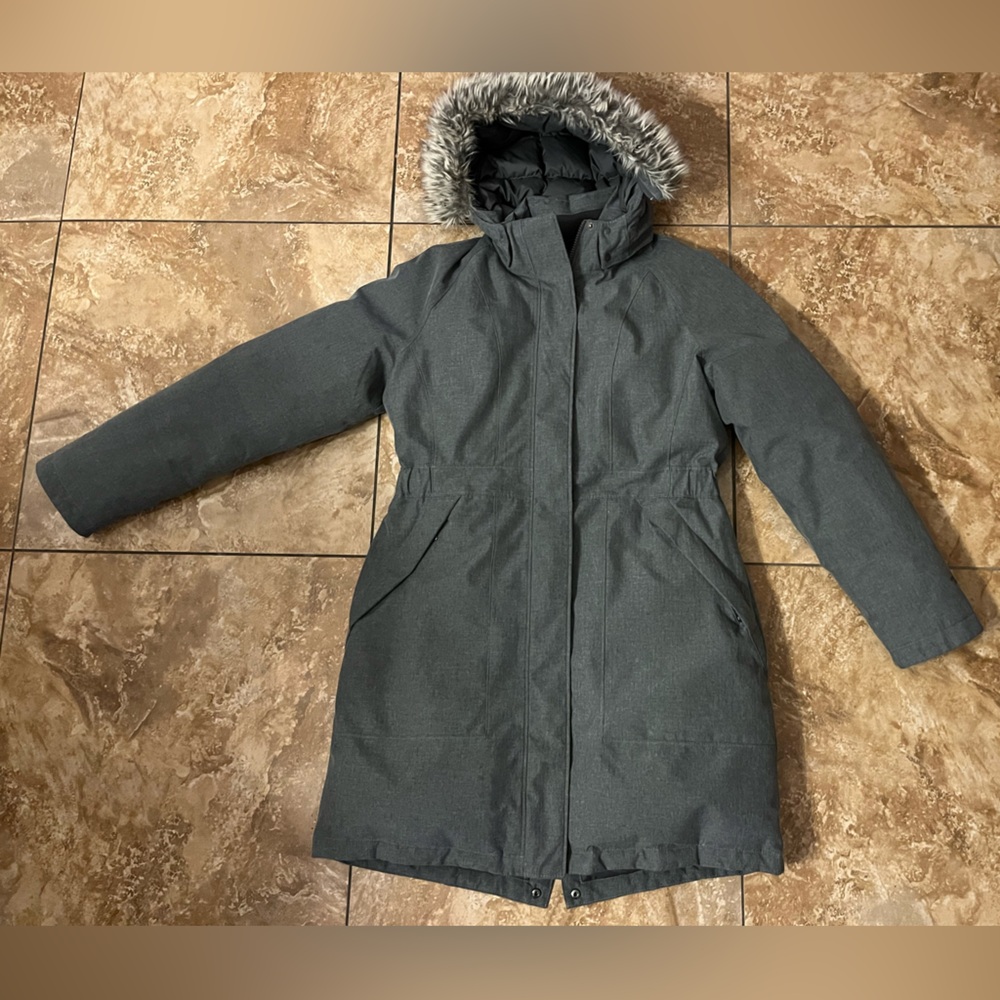 The North Face Arctic Parka Heathered Grey Down Winter Coat - Medium EUC - Picture 3 of 17